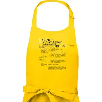 Kuchyňská zástěra Nejsem ohraná deska 1975 - Dámská zástěra na vaření - Univerzální velikost ( Žlutá )