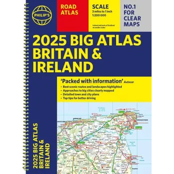 Cestování 2025 Philip's Big Road Atlas of Britain & Ireland (Philip's Maps)(Kroužková)