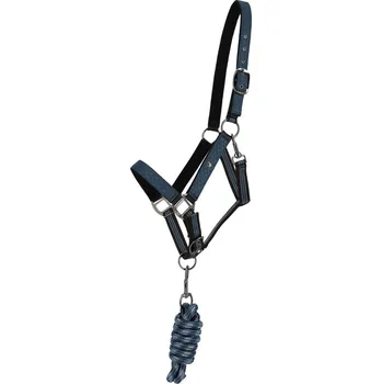 QHP Set ohlávky s vodítkem QHP, mystic blue PONY