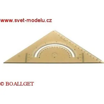pravítka KOH-I-NOOR Trojúhelník 45/177 s radiánovým úhloměrem kouřový 210013
