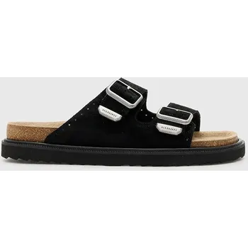 Pánské pantofle Semišové pantofle AllSaints Randal Sandal pánské, černá barva, M002FC M002FC.BLK 99X, EUR 44