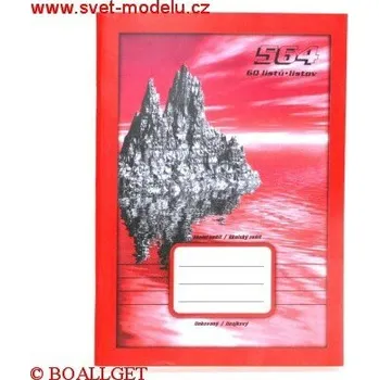 Sešit Sešit 564 bílý - A5, linkovaný, 60 listů, BÍLÝ papír, nerecyklovaný 356400