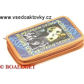 Penál PENÁL Western story, 2.zipový, textil 367607