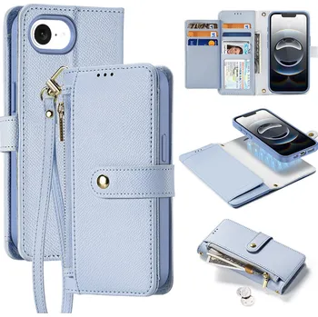 Pouzdro na mobilní telefon Kožené pouzdro Dux Ducis Lawa pro iPhone 16e - modré