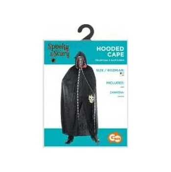 Karnevalový kostým Peleryna z kapturem dla dorosłych czarna rozm.52