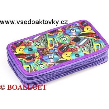 PENÁL Cédéčka, 2.zipový, textil 362305