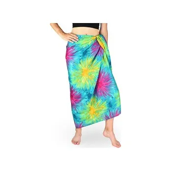 Šátek Sarong - Pareo REN, ohňostroj, zelený