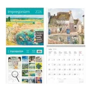 Kalendář Kalendarz 2026 ścienny 30x30 Impresjonizm HELMA