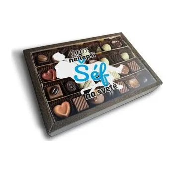 Bonboniéra Pralinky 100% nejlepší šéf na světě: 28 ks pralinek