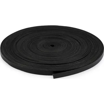 Galanterie Kožený popruh / ucho na tašky šíře 10 mm metráž, barva 2 černá