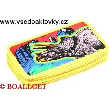 Penál PENÁL Dinosauří hlava, 2.zipový, textil 367605