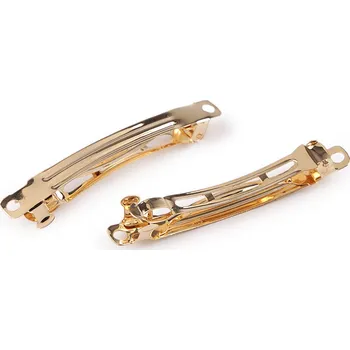 Čelenka Francouzská spona 7x59 mm polotovar, barva zlatá