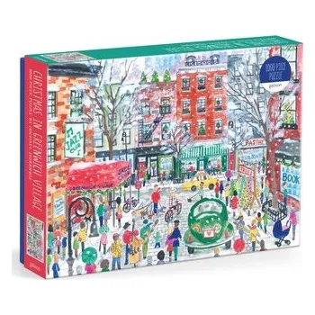 Puzzle GALISON Puzzle Vánoce v Greenwich Village 1000 dílků