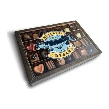 Bonboniéra Pralinky Nejlepší rybář: 28 ks pralinek