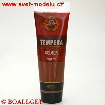 Vodová barva Temperová barva 250 ml siena pálená (hnědá) tuba KOH-I-NOOR 220208
