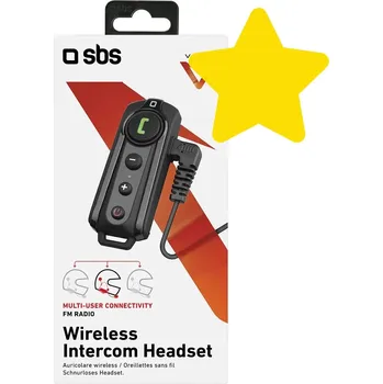 Handsfree Bezdrátový motocyklový interkom SBS TEMOTOINTERCOMK - černý