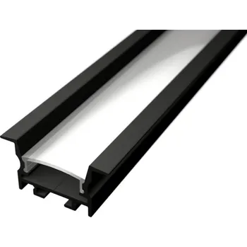 LED páska Ledshopik LED profil do sádrokartonu ALPI RAME-G černý - LED profil RAME-G černý - 1 m