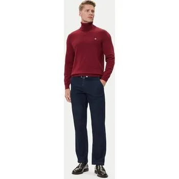 Pánské oblečení Gant Rolák 8030563 Bordó Regular Fit M