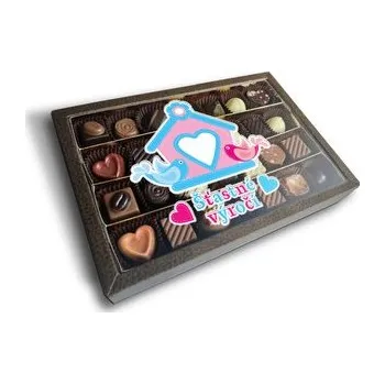 Bonboniéra Pralinky Šťastné výročí 2: 28 ks pralinek