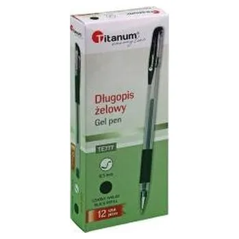 Długopis żelowy 0,5mm czarny (12szt)