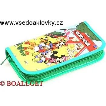 Penál PENÁL MICKEY MOUSE I I + BONUS, 1.zipový, omyvatelný, - náplň zdarma (sada pastelek, tužka, pryž, ořezávátko, propiska, tornádo ) T-47/1 DP 366607