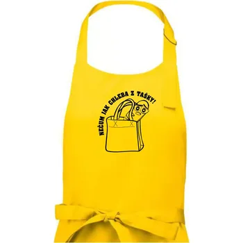Kuchyňská zástěra Nečum jak chleba z tašky! - Pánská zástěra na vaření - Univerzální velikost ( Žlutá )