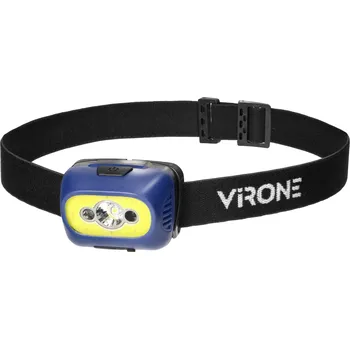 Čelovka LED COB s bezdotykovým ovládáním, modrá