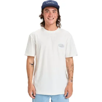 Pánská móda tričko Quiksilver Evo Border Lines - WBK0/Snow White L