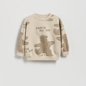 Chlapecká mikina Reserved - Mikina s potiskem - béžová - 012FK-08X - 012FK-08X-104