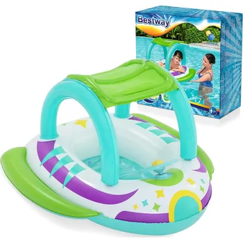 Plážový člun na plavání se stříškou 107 x 112 cm Bestway 34149