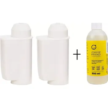 Příslušenství pro přípravu kávy Coffee Friend 2x vodní filtr pro kávovary Siemens / Bosch / Gaggenau / Neff + odvápňovač Coffee Friend 500 ml