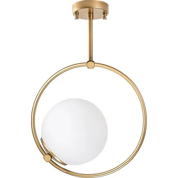 Stropní svítidlo ve zlaté barvě se skleněným stínidlem 39x26 cm Dolunay – Opviq lights ID_1780742