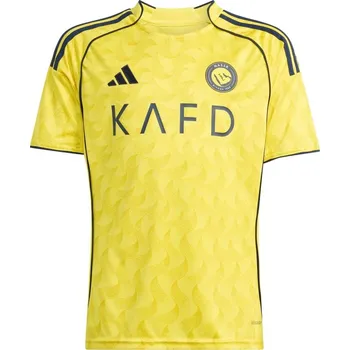 adidas Al Nassr Ronaldo Home Shirt 2025 2026 Juniors Yellow/Blue 11-12 Years