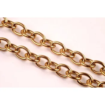 Korálek Řetízek ocel 20 tmavší zlatá (1m)