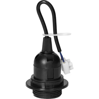 Objímka na žárovku Objímka žárovky E27 s přírubou, černá