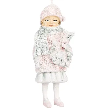 Clayre & Eef - Dekorativní figurka děvčátka s věnečkem 6PR5659