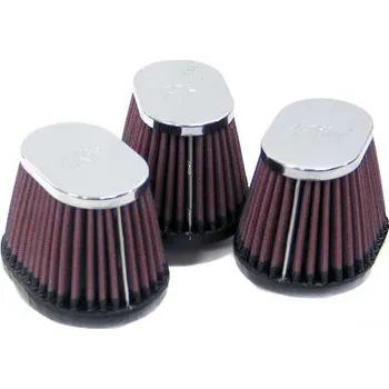 K&N sada univerzálních filtrů se vstupem 54 mm a výškou 70 mm, kovový vrchlík, 3 vzduchové filtry