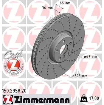 Brzdový kotouč Brzdový kotouč ZIMMERMANN 150.2958.20