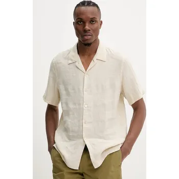 Pánská košile Lněná košile PS Paul Smith M2R.695U.P22354 béžová 01X, vel. XL