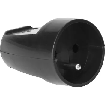 Elektrická zásuvka Přenosná černá zásuvka 16A 250V 2P+E