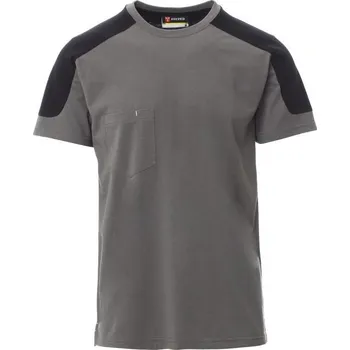 Pánské tričko Payperwear Reprezentativní dvoubarevné triko Corporate s kapsičkou na prsu Barva: šedá světlá - černá, Velikost: M