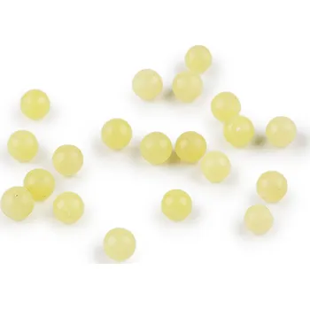 Korálek Jadeit citronový syntetický, minerální korálky Ø6 mm