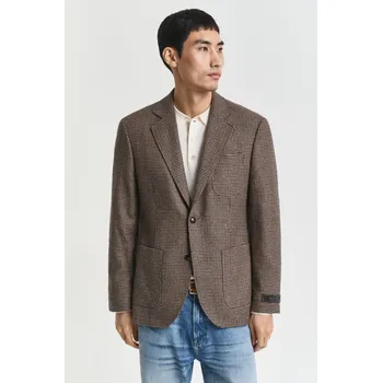 Pánské sako SAKO GANT HOUNDSTOOTH CHECK BLAZER LIGHT TAUPE