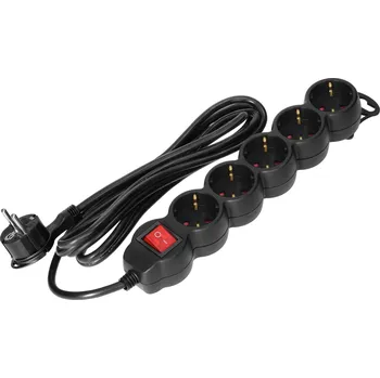 Prodlužovací kabel Prodlužovací kabel s vypínačem 5 zásuvek 1.5m.