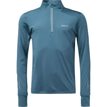 Pánská mikina Pánská běžecká mikina Fitforce RANIX S Tmavě modrá, Stříbrná
