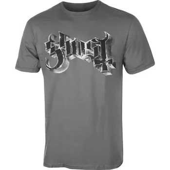 Pánské oblečení Tričko metal pánské Ghost - Chrome Logo & Grucifix Outline - ROCK OFF - GHOTEE54MC - L