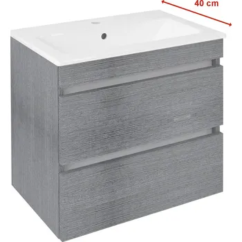 Koupelnový nábytek Sapho Ezara Umyvadlová skříňka 58x54x39cm, dub stříbrný, EZ592-1111