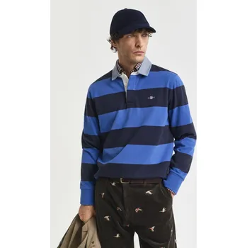 Pánská košile POLOKOŠILE GANT REG CHAMBRAY STRIPE HEAVY RUGGER RICH BLUE