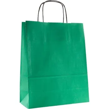 Dárková taška Papírová taška 25x32x11cm bílá, zelená
