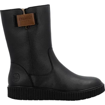 Dámská móda Dámské kožené kotníkové boty - polokozačky RIEKER Y4355-00 černé #Velikost: 38